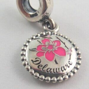 Pandora Delaware Flower Charm Travel Themed Charm #ENG791169_15 (R4)